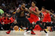 DeRozan and James in the 2018 NBA Playoffs.